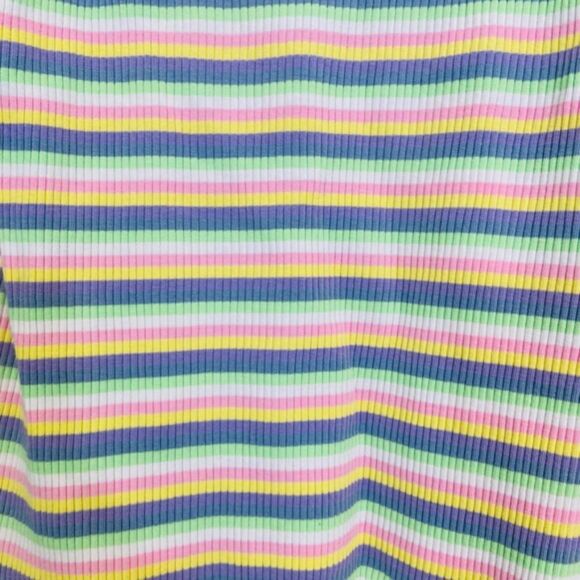 THML Multi Stripe Fringe Sleeves Cotton Top Shirt Size Small - Picture 9 of 12